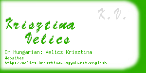 krisztina velics business card